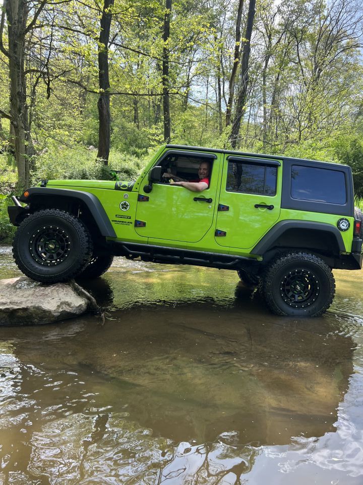 The hulk wanted to have some fun on a trail and play in the water LOL