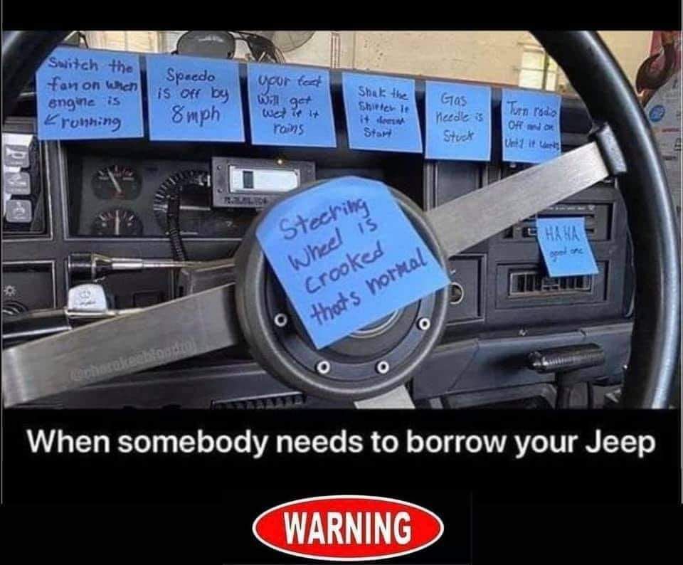 Hahaha!!! As an XJ owner I got quite the kick out of this 🤪